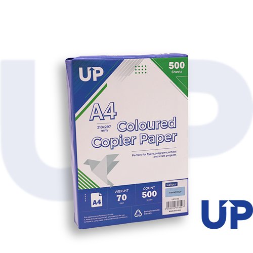UP Coloured A4 Copier Paper 70GSM Pastel Blue - 500 sheets - 1 Ream