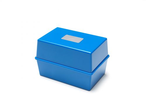 Deflecto Essentials Range 6x4” Index Card Box - Blue