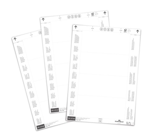 Durable Ticket Sheet Inserts 150x67mm