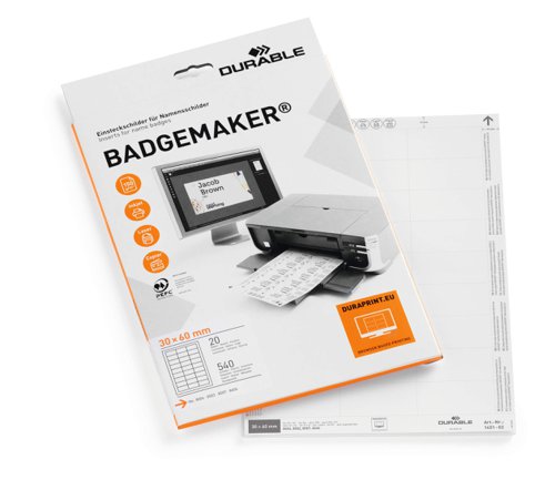 Durable BADGEMAKER Insert 30x60mm
