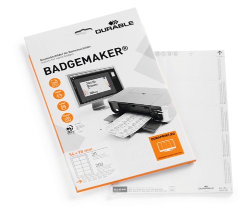 Durable BADGEMAKER Inserts 54x90mm