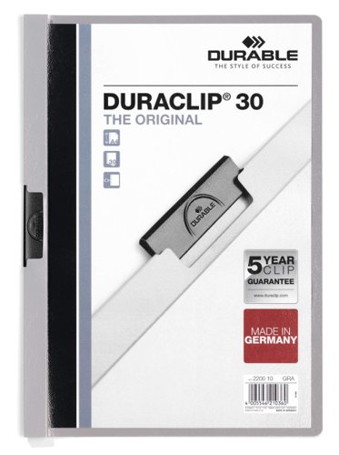 Durable DURACLIP 30 A4 Folder Grey