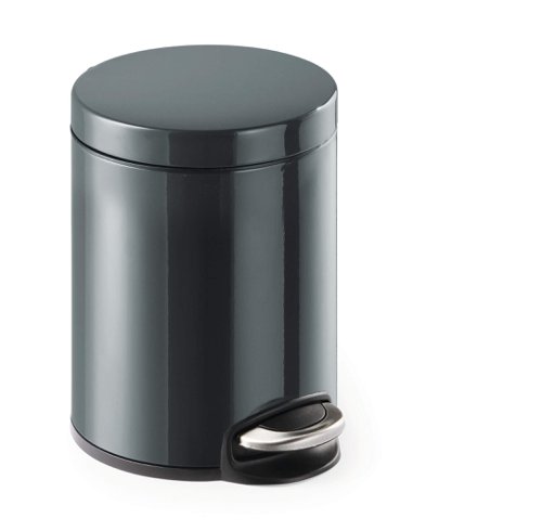 Durable Pedal Bin Round 5L Charcoal