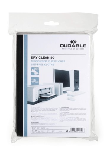 Durable Dry Clean Wipes 50 Sachets