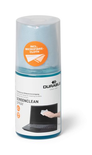 Durable SCREENCLEAN Spray and Cloth