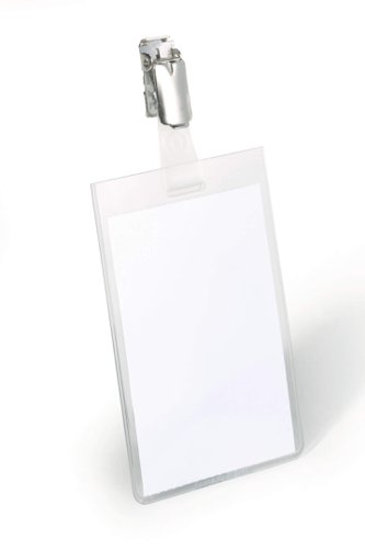 Durable Clip Security Badge 90x60mm