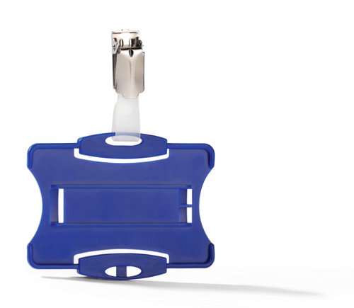 Durable Clip ID Card Holder Blue