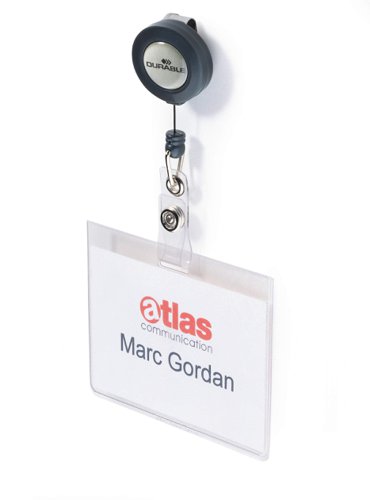 Durable Badge Reel Pass Holder 60x90mm