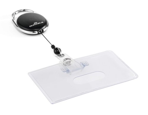 Durable STYLE Badge Reel ID Holder Black