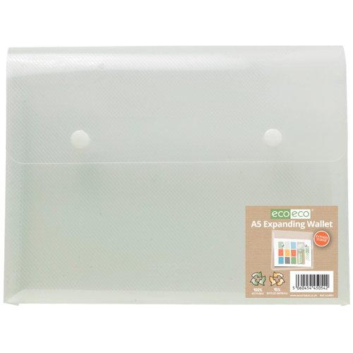 Eco Eco A5 95% Recycled Expanding 2 Stud Wallet - Single