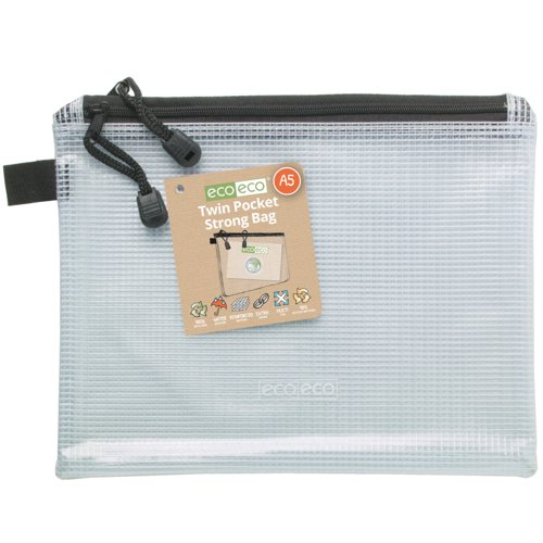 Eco Eco A5 90% Recycled Twin Pocket Strong Bag - Single