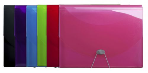 Exacompta Iderama PP Multipart Expanding Case A4 Pack of 6 Assorted
