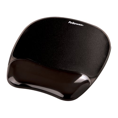 Crystals Mouse Pad Wrist Support Black