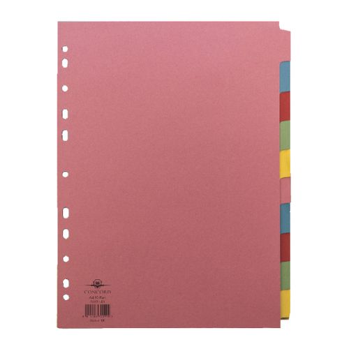 Concord Pastel Dividers A4 10 Part