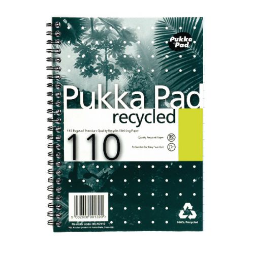 Pukka A5 Recycled Wirebound Notebook PK3