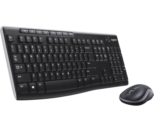 Logitech Wireless Combo MK270 Keyboard Mouse included USB Qwerty English Black