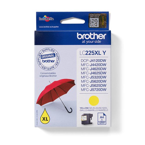 OEM Brother LC225XLY Yellow Original High Capacity Ink Cartridge