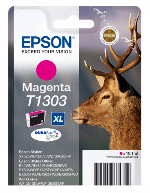 OEM Epson C13T13034012 (T1303 Ink Cartridge Magenta XL 600 Pages 10.1ml