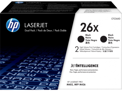 OEM HP CF226XD (26X) Toner Black 9K Pages Pack Qty 2