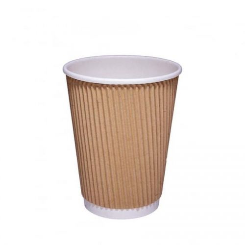 12oz Kraft Ripple Hot Cup PK25