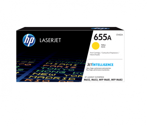 HP CF452A 655A Toner Cartridge Yellow 10.5K HP LaserJet M 652/681