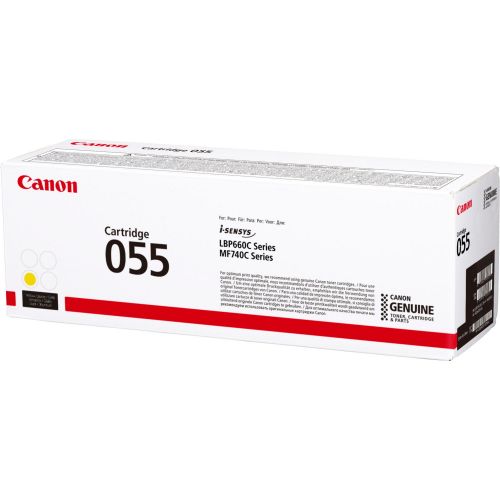OEM Canon 055Y Yellow 2100 Pages Original Toner 3013C002