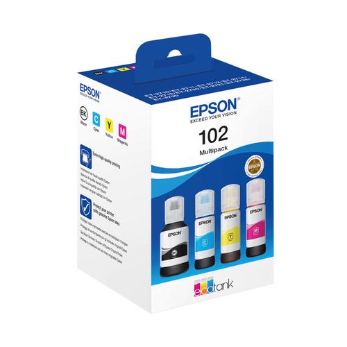 Epson 102 C13T03R640 Ink Bottle Multi Pack BKCMY 127ml + 3x70ml