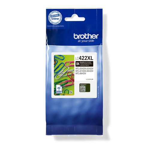 OEM Brother LC422XLBK High Capacity Black Ink Cartridge