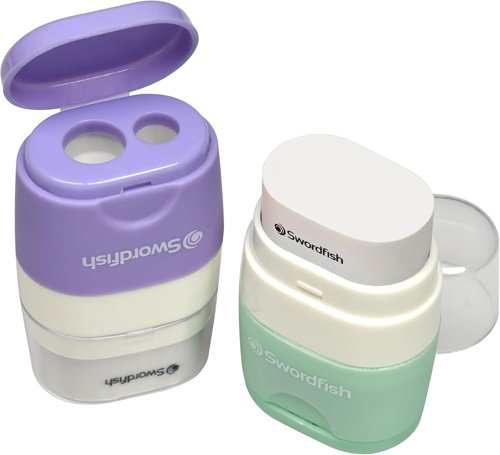 Twin Combo Sharpener & Eraser Pastel CDU- 1 CDU of 20
