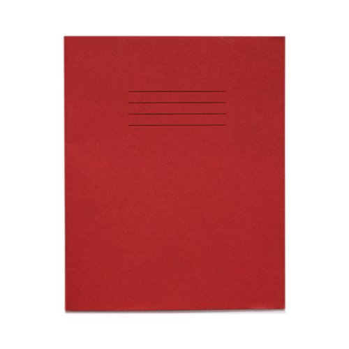 RHINO 8 x 6.5 Exercise Book 32 Page, Red, F12 (Pack of 100)