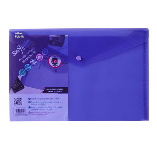 Polyfile Foolscap Electra Purple- 5 Files