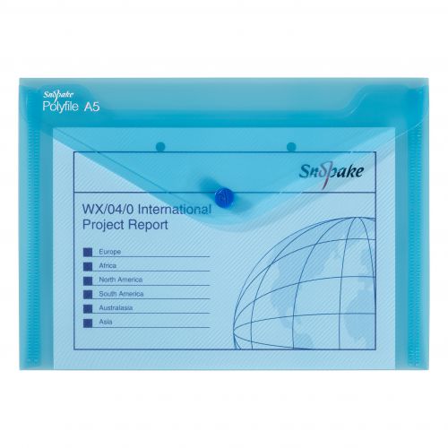 Polyfile A5 Blue- 5 Files