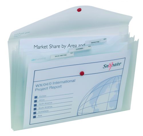 Polyfile Trio Foolscap Clear- 5 Files