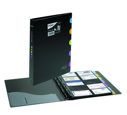 Eligo Executive CardFile A4 Black- 1 File