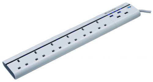 VariSocket 6 (4 USB) Surge Protected Power Board - 1 Power Board