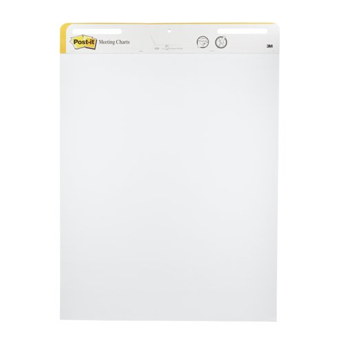 Post-it Super Sticky Self Stick Meeting Chart 559, White, 63.5 cm x 76.2 cm, 30 Sheets/Pad, 2 Pads/Pack, 100% PEFC SGSCH-PEFC-COC-110078