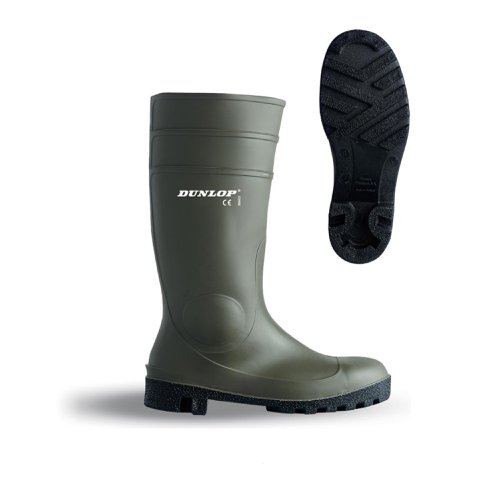 Dunlop Protomaster Full Safety PVC Wellington Green 06.5