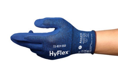 Ansell Hyflex 11-819 Esd Touchscreen Glove Blue M (Pack of 12)