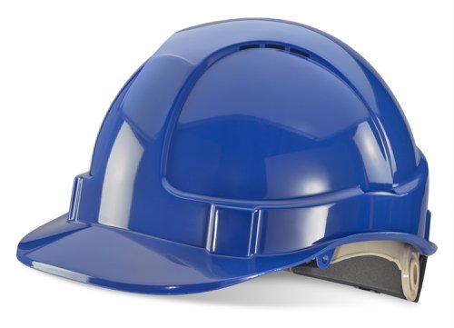 Beeswift Wheel Ratchet Vented Safety Helmet Blue