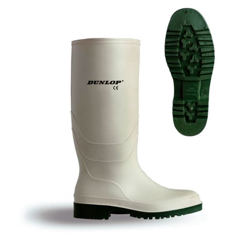 Dunlop Pricemastor PVC Non-Safety Wellington Boot White Size 04