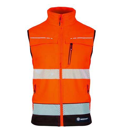 Beeswift DELTIC HI-VIS GILET TWO-TONE Orange Black S