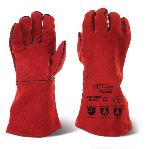 Beeswift Red Welders Gauntlet 14” R / P (Box of 10)