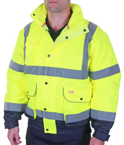 Beeswift Two Tone Constructor Bomber Jacket Saturn Yellow / Navy XL