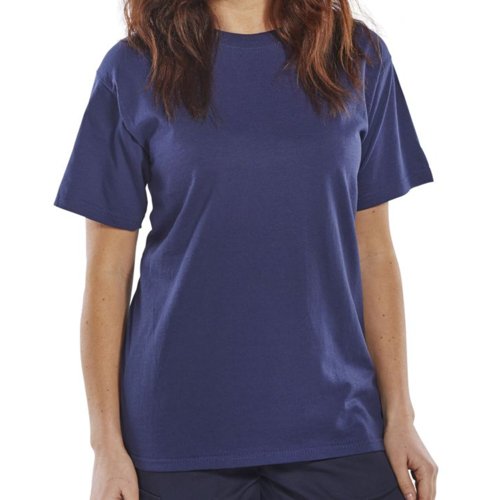 Beeswift Heavy Weight Tee Shirt Navy Blue M