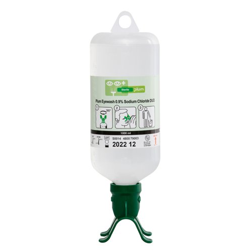 Plum eyewash 1000ml 0.9 percent sodium chloride duo