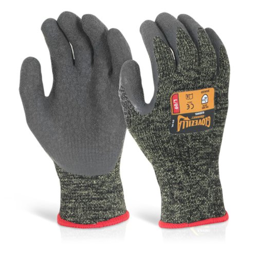 Beeswift Glovezilla Latex Palm Coated Glove Green S (Pair)