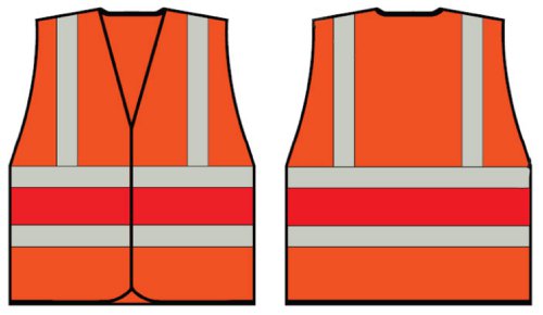 Beeswift High Visibility Orange Vest With Red Band Small