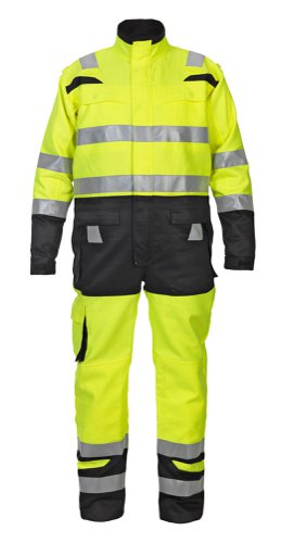 Hydrowear Hove High Visibility Two Tone Coverall Saturnyellow / Black 42