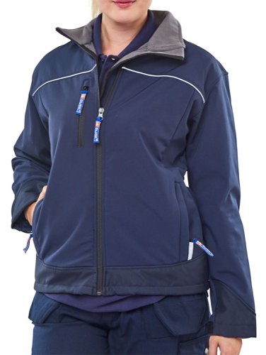 Beeswift Ladies Soft Shell Jacket Navy Blue M
