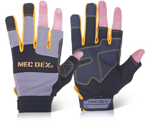 Mec Dex Work Passion Tool Mechanics Glove Grey / Gold M (Pair)